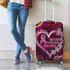 Breast Cancer Dragonfly Aboriginal Luggage Cover We're Stronger Together