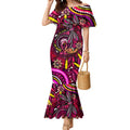 Breast Cancer Dragonfly Aboriginal Mermaid Dress We're Stronger Together