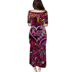 Breast Cancer Dragonfly Aboriginal Puletasi We're Stronger Together