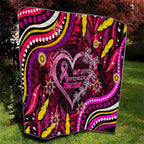 Breast Cancer Dragonfly Aboriginal Quilt We're Stronger Together