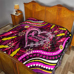 Breast Cancer Dragonfly Aboriginal Quilt We're Stronger Together