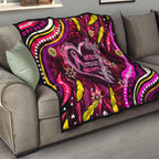 Breast Cancer Dragonfly Aboriginal Quilt We're Stronger Together