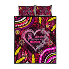 Breast Cancer Dragonfly Aboriginal Quilt Bed Set We're Stronger Together