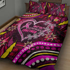 Breast Cancer Dragonfly Aboriginal Quilt Bed Set We're Stronger Together