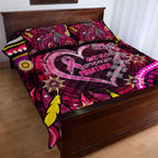 Breast Cancer Dragonfly Aboriginal Quilt Bed Set We're Stronger Together