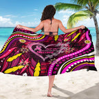 Breast Cancer Dragonfly Aboriginal Sarong We're Stronger Together
