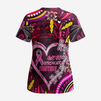 Breast Cancer Dragonfly Aboriginal Scrub Top We're Stronger Together - Aussie Hoodie