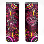 Breast Cancer Dragonfly Aboriginal Skinny Tumbler We're Stronger Together