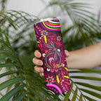 Breast Cancer Dragonfly Aboriginal Skinny Tumbler We're Stronger Together