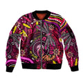 Breast Cancer Dragonfly Aboriginal Sleeve Zip Bomber Jacket We're Stronger Together