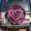 Breast Cancer Dragonfly Aboriginal Spare Tire Cover We're Stronger Together