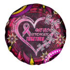 Breast Cancer Dragonfly Aboriginal Spare Tire Cover We're Stronger Together