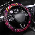 Breast Cancer Dragonfly Aboriginal Steering Wheel Cover We're Stronger Together