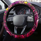 Breast Cancer Dragonfly Aboriginal Steering Wheel Cover We're Stronger Together