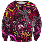 Breast Cancer Dragonfly Aboriginal Sweatshirt We're Stronger Together
