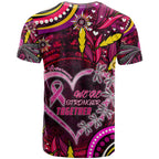 Breast Cancer Dragonfly Aboriginal T Shirt We're Stronger Together