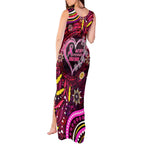 Breast Cancer Dragonfly Aboriginal Tank Maxi Dress We're Stronger Together