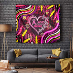 Breast Cancer Dragonfly Aboriginal Tapestry We're Stronger Together