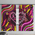 Breast Cancer Dragonfly Aboriginal Window Curtain We're Stronger Together