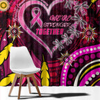 Breast Cancer Dragonfly Aboriginal Window Curtain We're Stronger Together