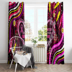 Breast Cancer Dragonfly Aboriginal Window Curtain We're Stronger Together