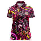 Breast Cancer Dragonfly Aboriginal Women Polo Shirt We're Stronger Together