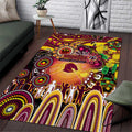 NAIDOC Week 2025 Broncos Rugby Area Rug Aboriginal Dot Painting