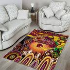 NAIDOC Week 2025 Broncos Rugby Area Rug Aboriginal Dot Painting