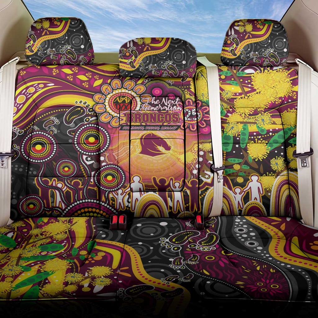 NAIDOC Week 2025 Broncos Rugby Back Car Seat Cover Aboriginal Dot Painting