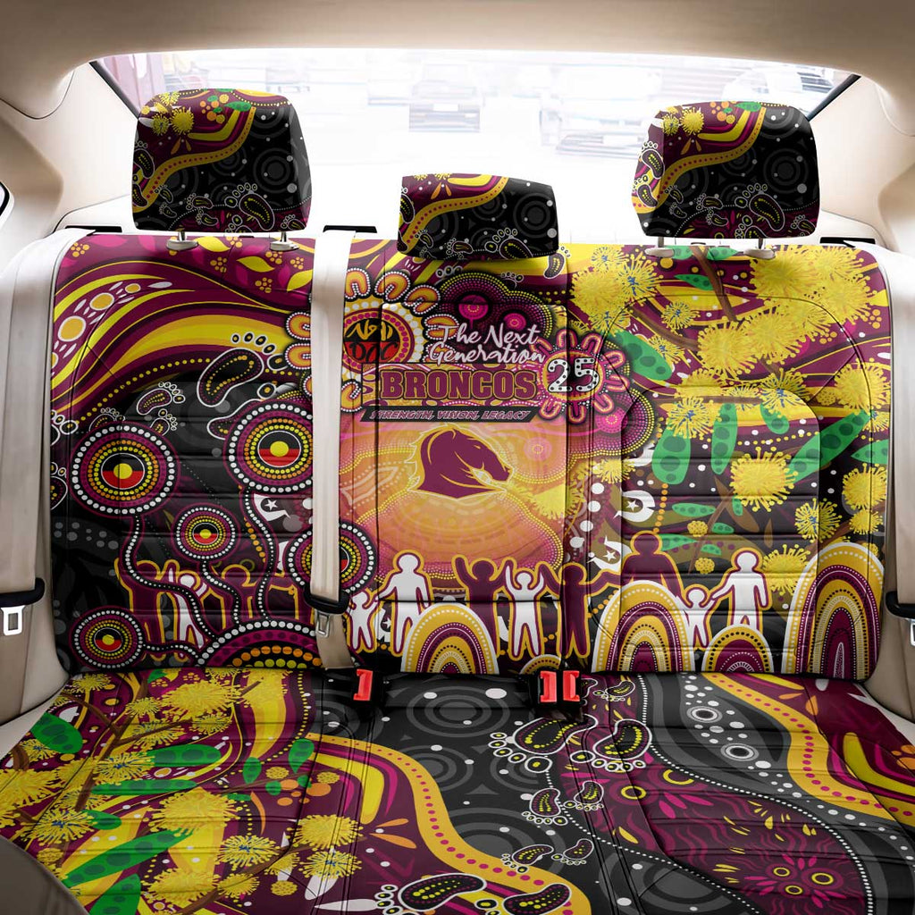 NAIDOC Week 2025 Broncos Rugby Back Car Seat Cover Aboriginal Dot Painting