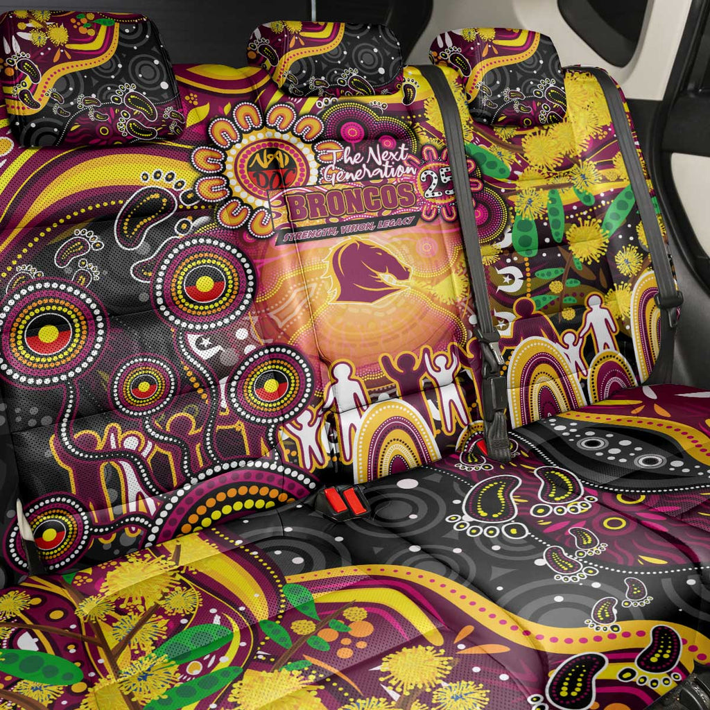 NAIDOC Week 2025 Broncos Rugby Back Car Seat Cover Aboriginal Dot Painting