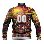 Personalised NAIDOC Week 2025 Broncos Rugby Baseball Jacket Aboriginal Dot Painting