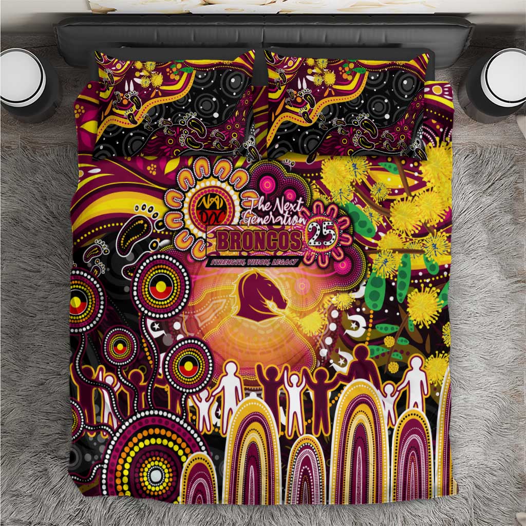 NAIDOC Week 2025 Broncos Rugby Bedding Set Aboriginal Dot Painting