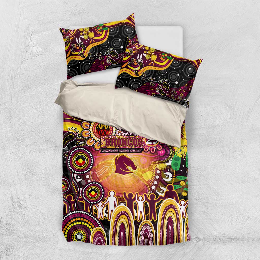 NAIDOC Week 2025 Broncos Rugby Bedding Set Aboriginal Dot Painting