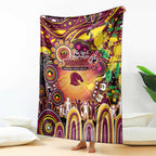NAIDOC Week 2025 Broncos Rugby Blanket Aboriginal Dot Painting