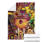 NAIDOC Week 2025 Broncos Rugby Blanket Aboriginal Dot Painting