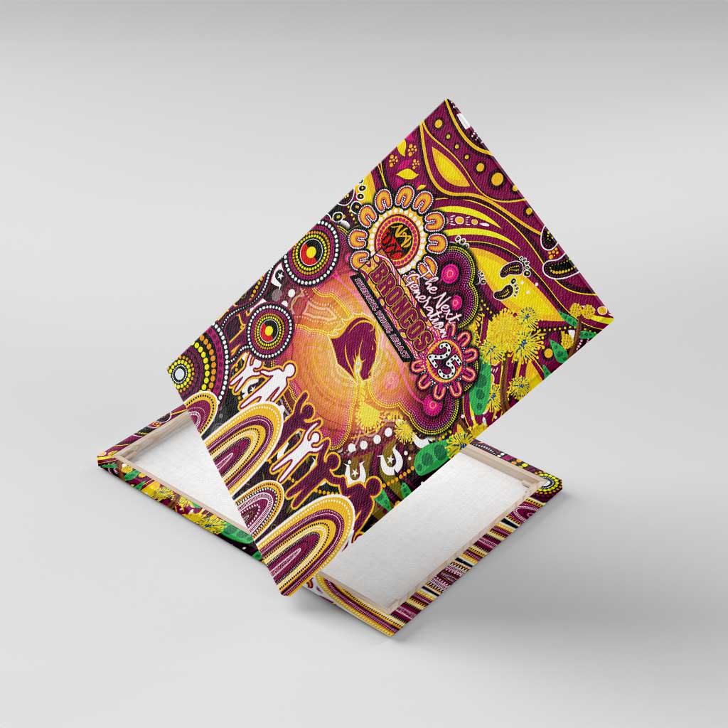 NAIDOC Week 2025 Broncos Rugby Canvas Wall Art Aboriginal Dot Painting
