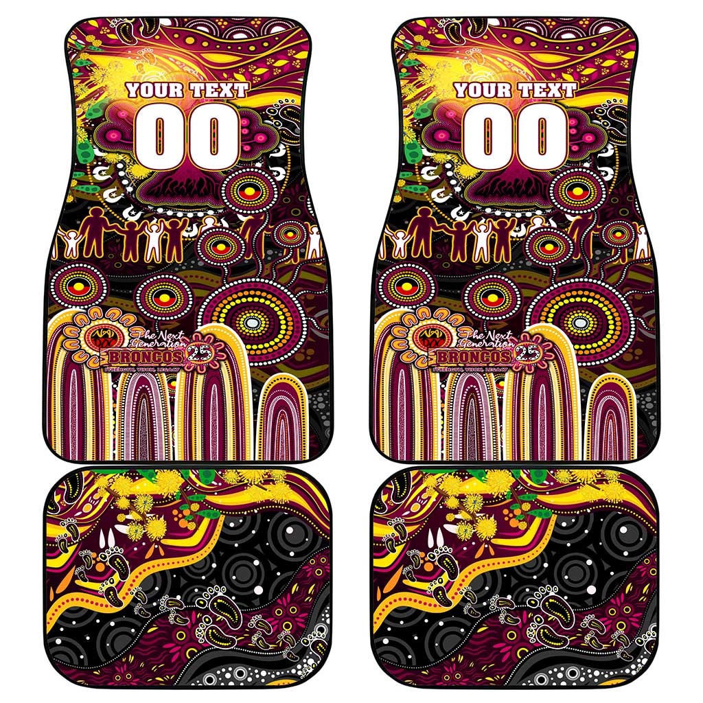 NAIDOC Week 2025 Broncos Rugby Car Mats Aboriginal Dot Painting