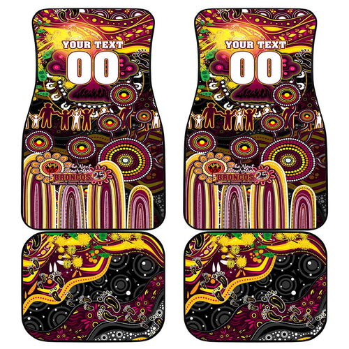 NAIDOC Week 2025 Broncos Rugby Car Mats Aboriginal Dot Painting