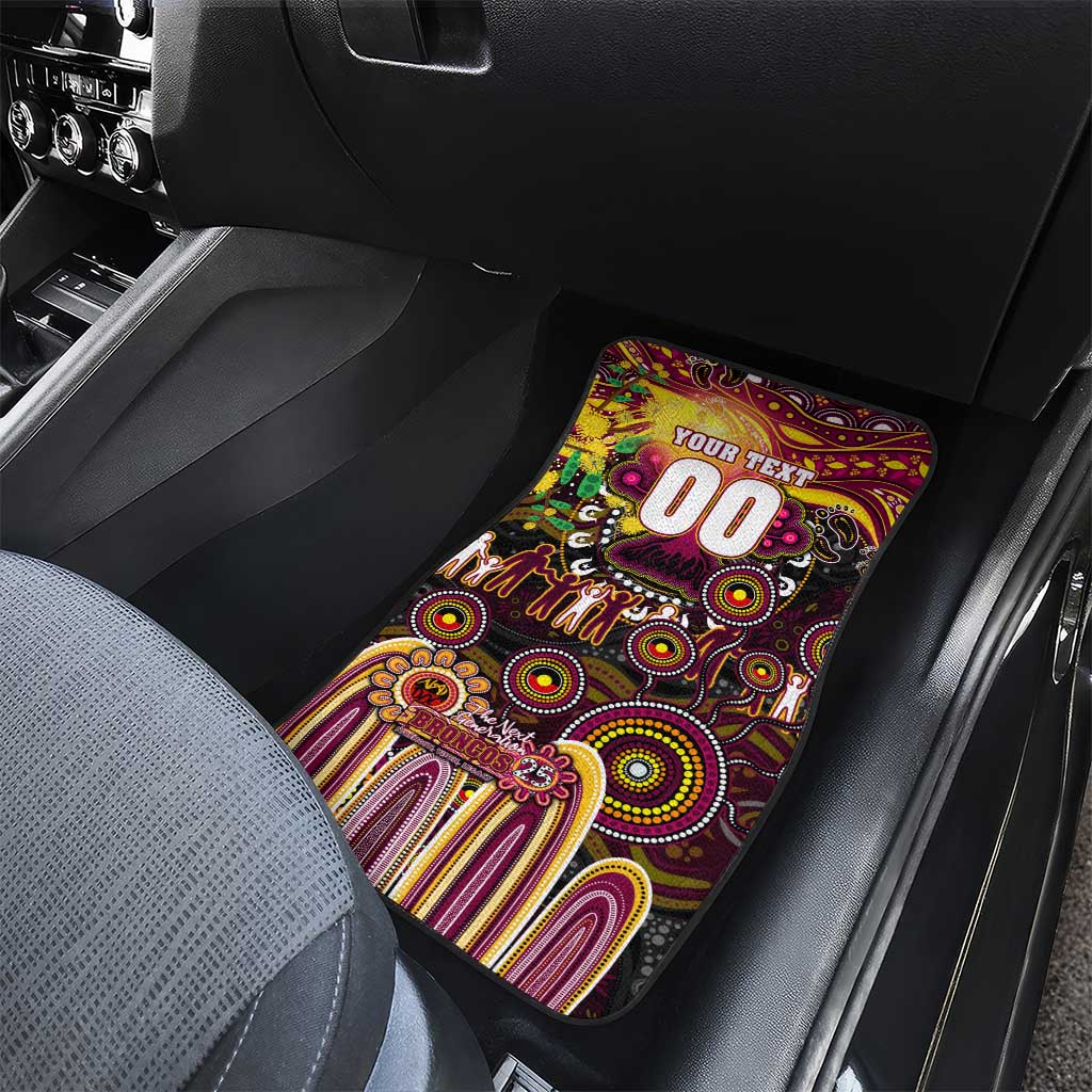 NAIDOC Week 2025 Broncos Rugby Car Mats Aboriginal Dot Painting