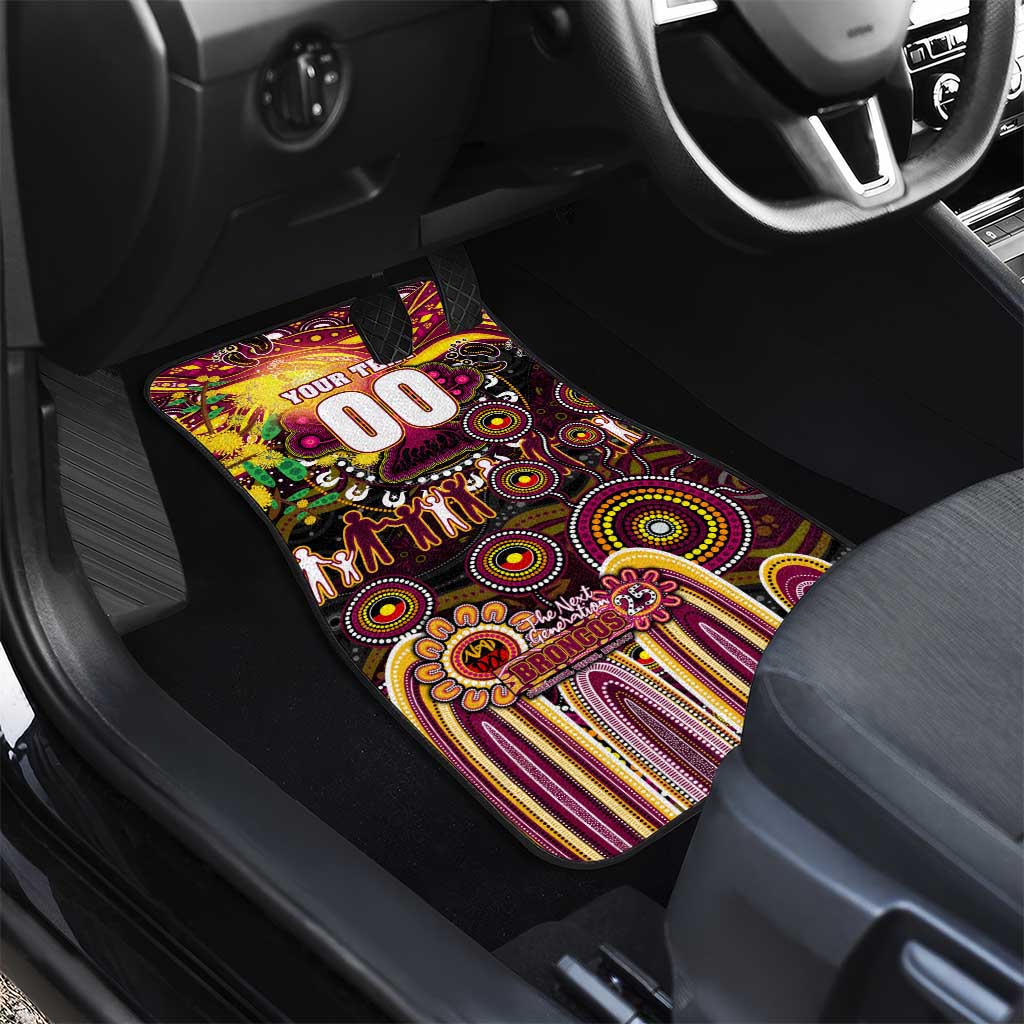 NAIDOC Week 2025 Broncos Rugby Car Mats Aboriginal Dot Painting
