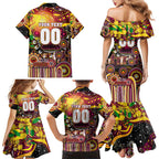 Personalised NAIDOC Week 2025 Broncos Rugby Family Matching Mermaid Dress and Hawaiian Shirt Aboriginal Dot Painting