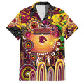 Personalised NAIDOC Week 2025 Broncos Rugby Family Matching Off The Shoulder Long Sleeve Dress and Hawaiian Shirt Aboriginal Dot Painting