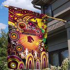 NAIDOC Week 2025 Broncos Rugby Garden Flag Aboriginal Dot Painting