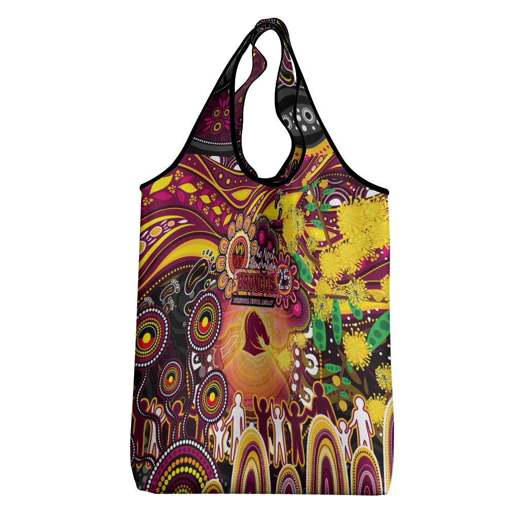 NAIDOC Week 2025 Broncos Rugby Grocery Bag Aboriginal Dot Painting