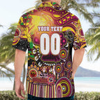 Personalised NAIDOC Week 2025 Broncos Rugby Hawaiian Shirt Aboriginal Dot Painting