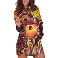 Personalised NAIDOC Week 2025 Broncos Rugby Hoodie Dress Aboriginal Dot Painting