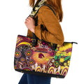 NAIDOC Week 2025 Broncos Rugby Leather Tote Bag Aboriginal Dot Painting