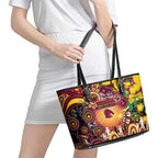 NAIDOC Week 2025 Broncos Rugby Leather Tote Bag Aboriginal Dot Painting