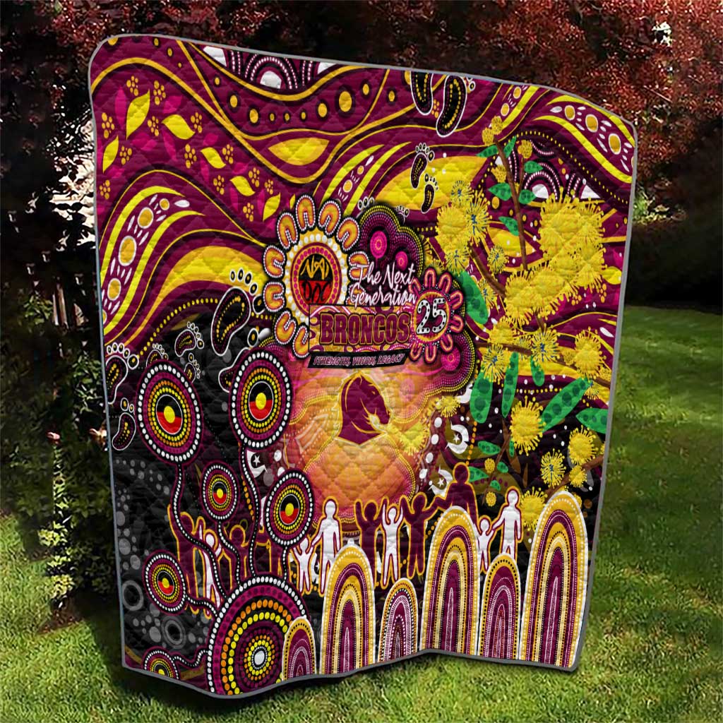 NAIDOC Week 2025 Broncos Rugby Quilt Aboriginal Dot Painting